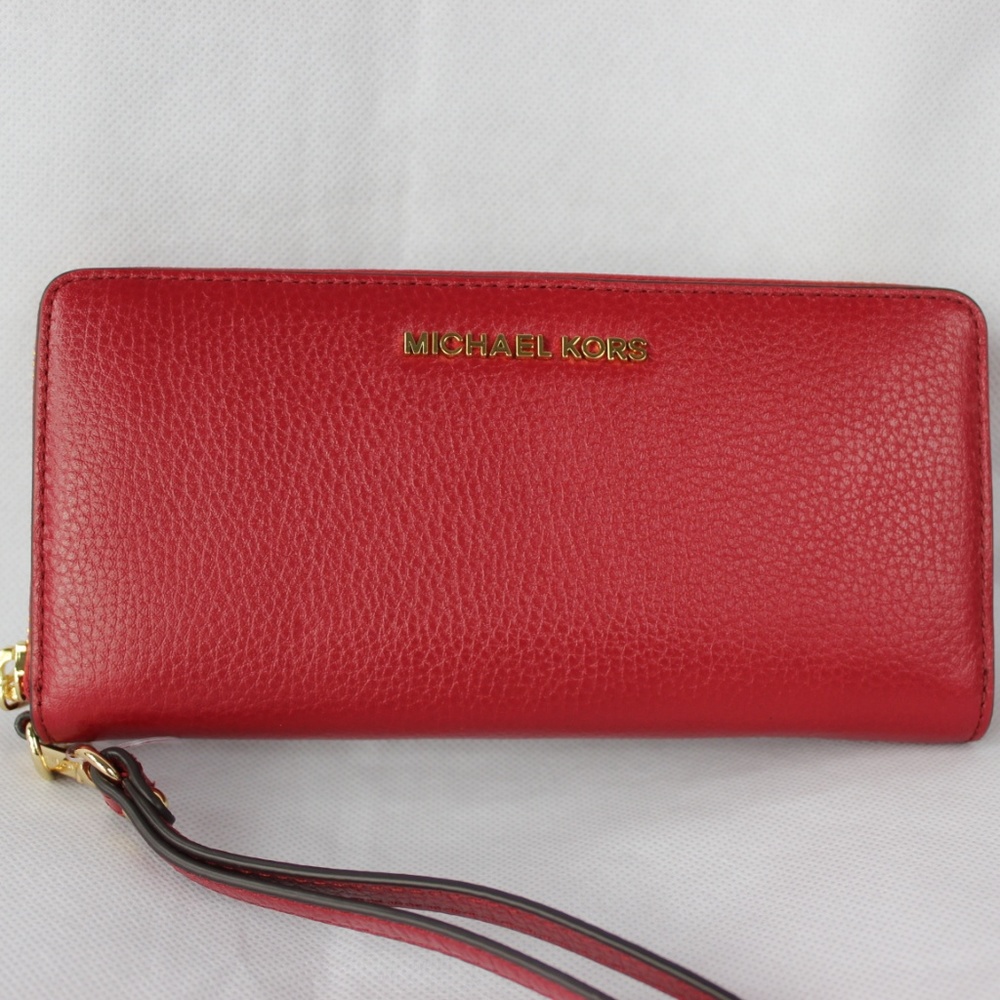 MICHAEL Michael Kors Jet Set Travel Wristlet Red - Picture 8 of 8